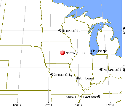 Montour, Iowa map
