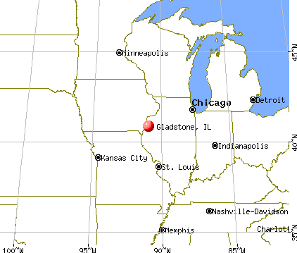 Gladstone, Illinois map