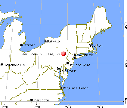 Bear Creek Village, Pennsylvania map