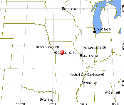 Blackburn, Missouri map