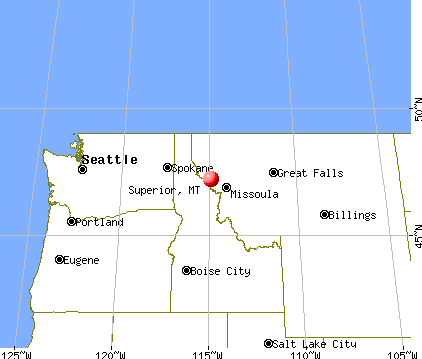 Superior, Montana map