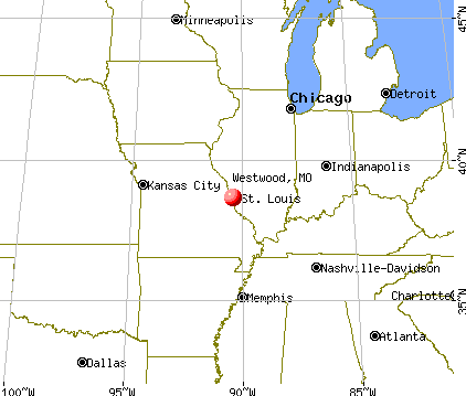 Westwood, Missouri map
