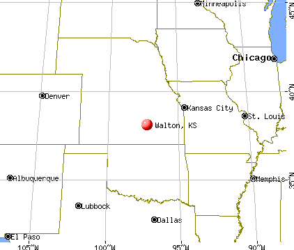 Walton, Kansas map