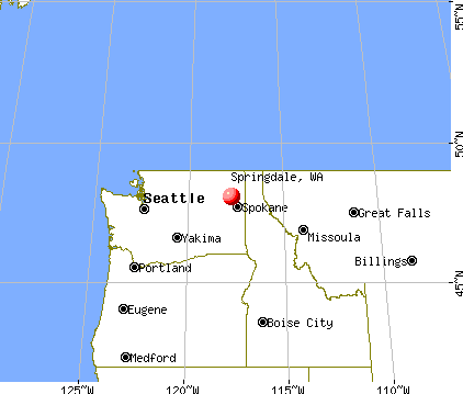 Springdale, Washington map