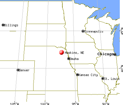 Hoskins, Nebraska map