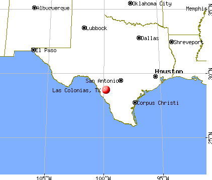 Las Colonias, Texas map