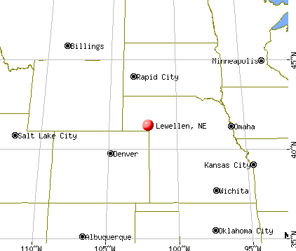 Lewellen, Nebraska map