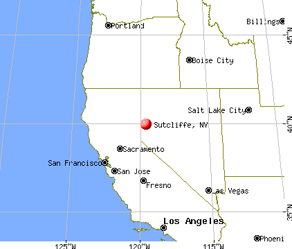 Sutcliffe, Nevada map