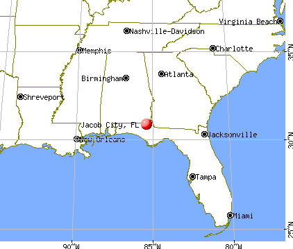 Jacob City, Florida map