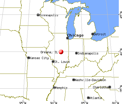 Oreana, Illinois map
