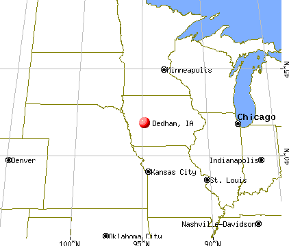 Dedham, Iowa map