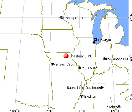 Brashear, Missouri map