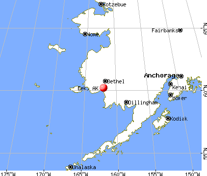 Eek, Alaska map