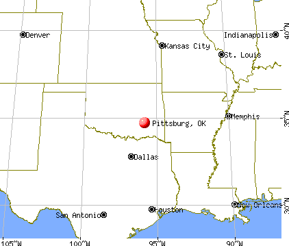 Pittsburg, Oklahoma map