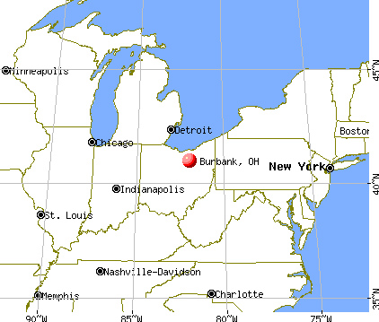 Burbank, Ohio map