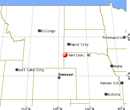Harrison, Nebraska map