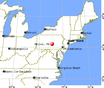 Mexico, Pennsylvania map
