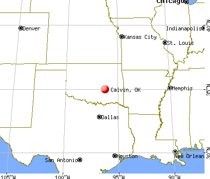 Calvin, Oklahoma map