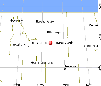 Mc Nutt, Wyoming map