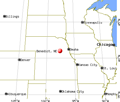 Benedict, Nebraska map
