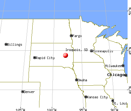 Iroquois, South Dakota map