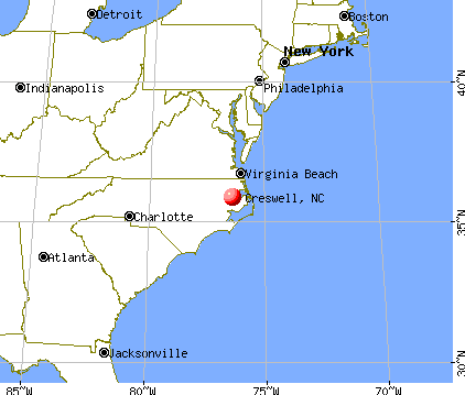 Creswell, North Carolina map