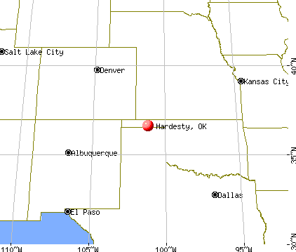 Hardesty, Oklahoma map