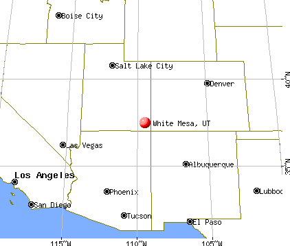White Mesa, Utah map