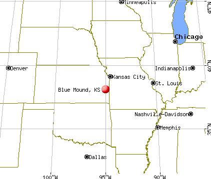 Blue Mound, Kansas map