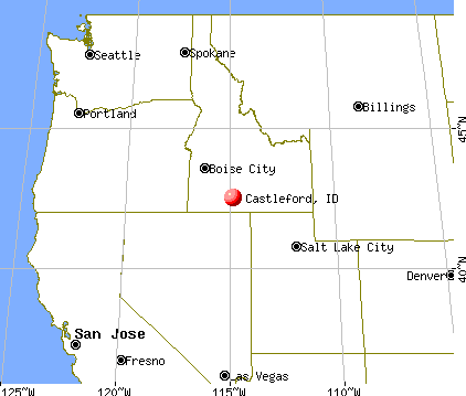 Castleford, Idaho map