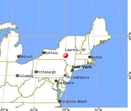 Laurens, New York map