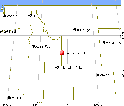 Fairview, Wyoming map
