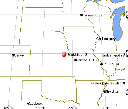 Beattie, Kansas map