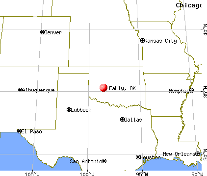 Eakly, Oklahoma map