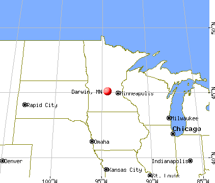 Darwin, Minnesota map