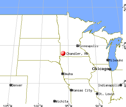 Chandler, Minnesota map