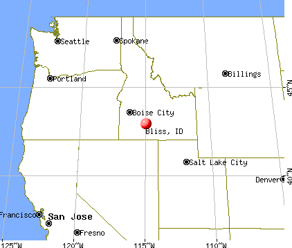 Bliss, Idaho map