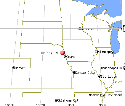 Uehling, Nebraska map