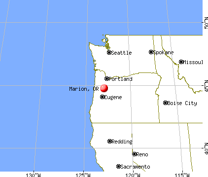 Marion, Oregon map
