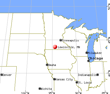 Lewisville, Minnesota map