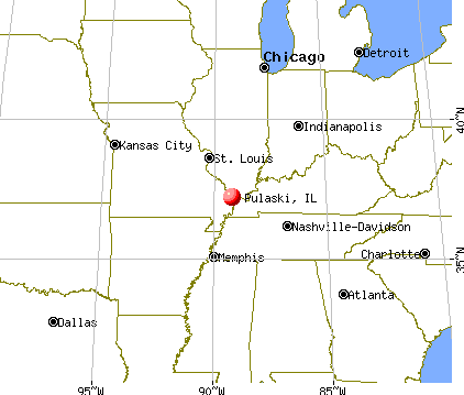 Pulaski, Illinois map
