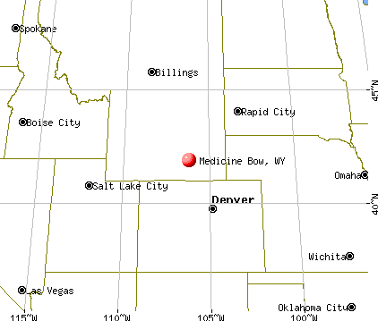 Medicine Bow, Wyoming map