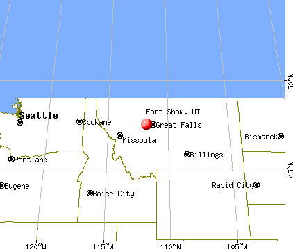 Fort Shaw, Montana map