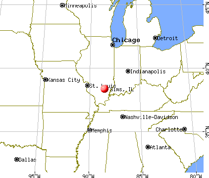 Sims, Illinois map