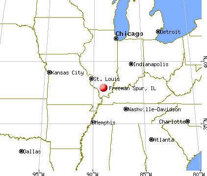 Freeman Spur, Illinois map