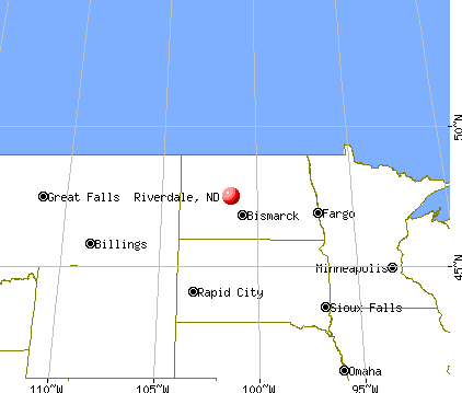 Riverdale, North Dakota map