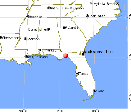 St. Marks, Florida map