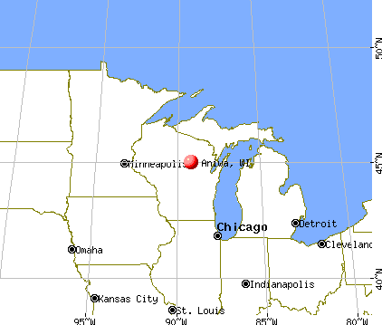 Aniwa, Wisconsin map