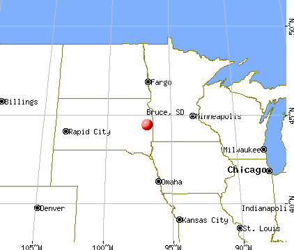 Bruce, South Dakota map