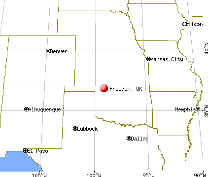 Freedom, Oklahoma map